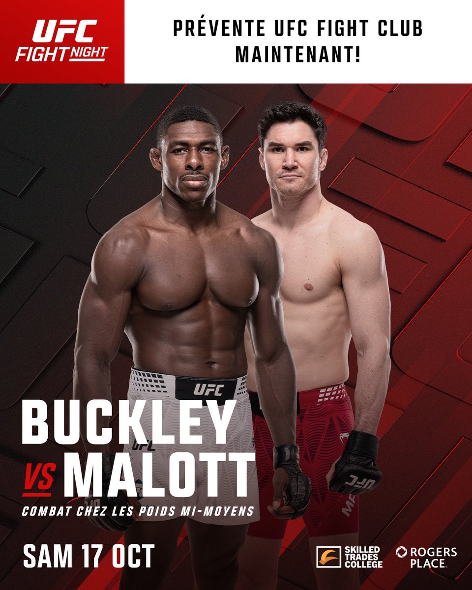 UFCQuebec's tweet photo. La prévente exclusive des membres de l'UFC Fight Club en vue l'#UFCEdmonton est ouverte! 🎟️ https://t.co/nHsyZLG9yu https://t.co/dBpTsjHaei