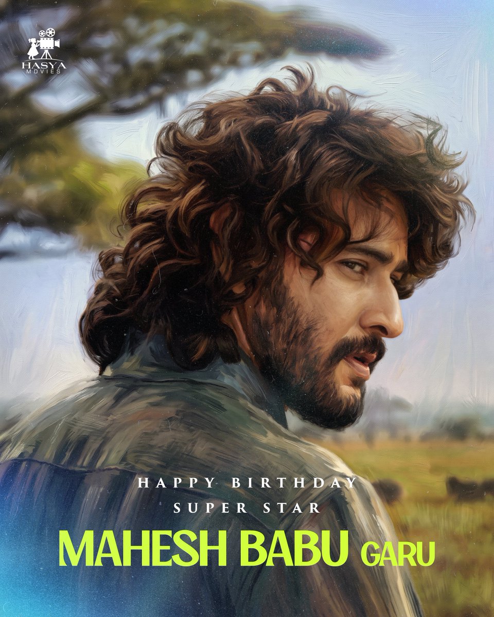 HasyaMovies's tweet photo. Wishing the One &amp; Only Superstar @urstrulyMahesh garu a very Happy Birthday ❤️✨

May you continue to mesmerise audiences with your unmatched screen presence and timeless charisma. Wishing you immense success and a phenomenal journey ahead with #Varanasi

#HBDSuperStarMahesh https://t.co/N7wFtZ6xj4