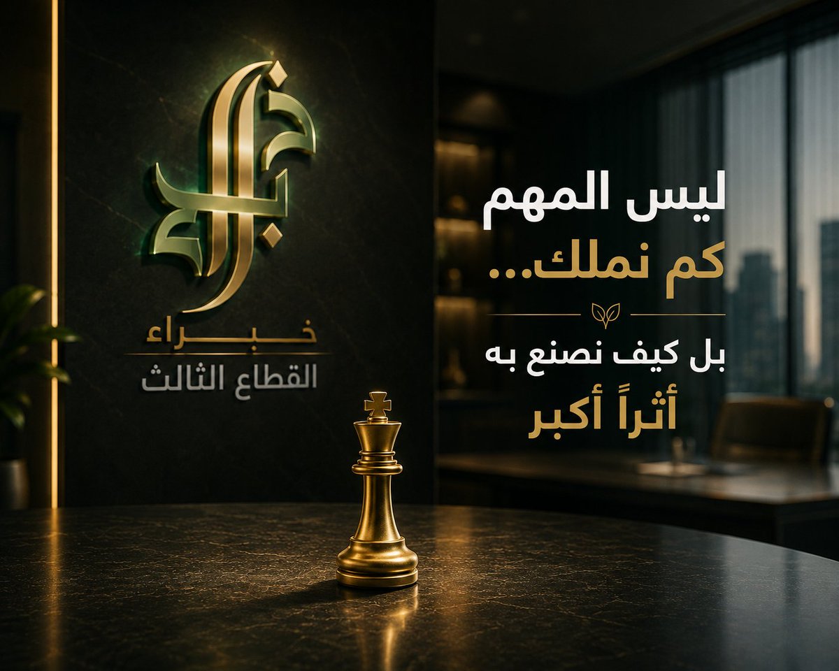 TSK4IA's tweet photo. الموارد المحدودة لا تمنع صناعة الأثر...

لكن إدارتها بذكاء تصنع الفرق.

في القطاع الثالث، النجاح ليس في امتلاك المزيد، بل في تحقيق قيمة أكبر بما نملك.

@khwbraa

#القطاع_الثالث #خبراء #السعودية_العظمى #أرض_عامرة #نحلم_ونحقق #والوعد_2030 https://t.co/KNClLz668G