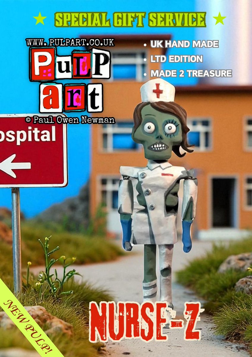 NewmanPulpArt's tweet photo. Infected medic joins Z PULP! ๐ #PulpArt NURSE Z! All new bedside manner ! Once saved lives now takes them. Your medical gift from the undead ward ๐ง #made2treasure with irony ๐ฉบ #NewPulp #Pulp #PulpMagazine #PulpArtist #PulpArtMedia
https://t.co/nINIXMIwhM https://t.co/ZQAr5j1hrZ