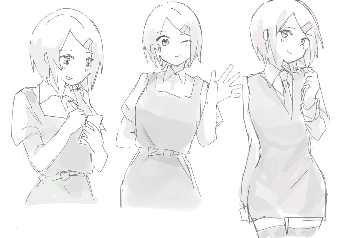 mo4_hanyo's tweet photo. 後輩ちゃんらくがき https://t.co/TKBK7Zkjyx