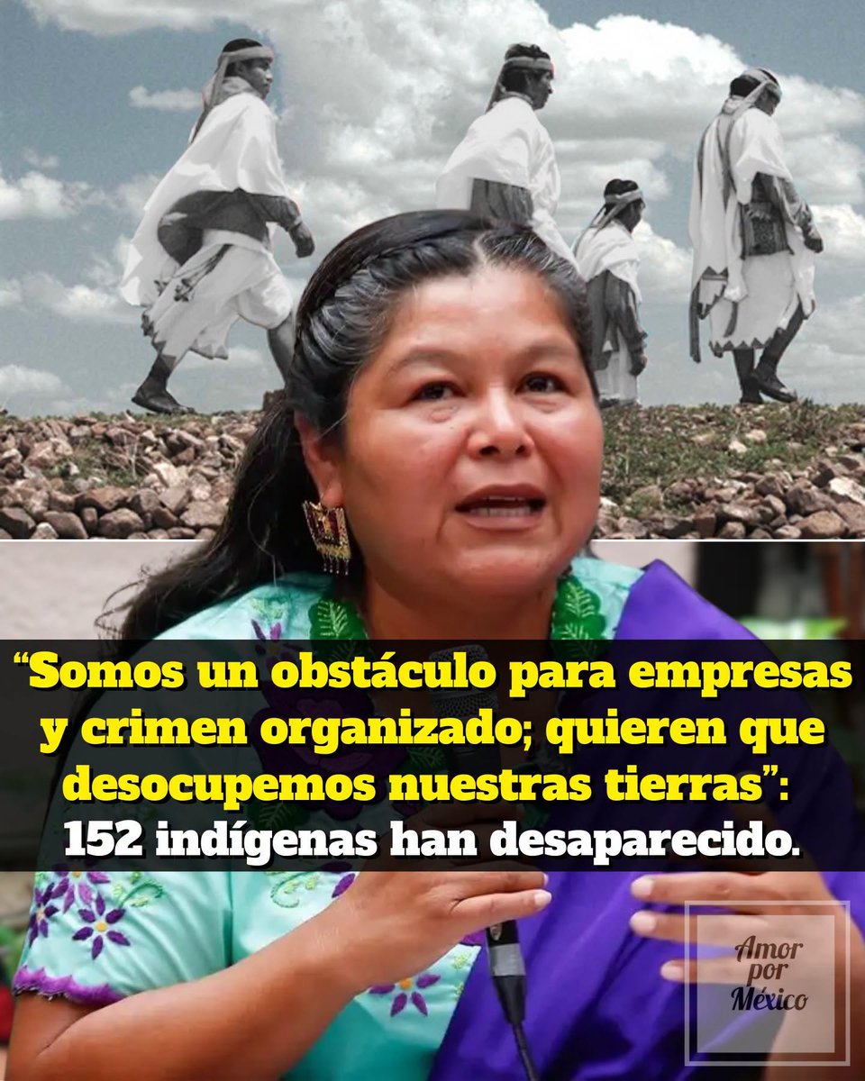 GARCIPAVON's tweet photo. #NosFaltanMásDe135Mil incluyendo a personas de las comunidades indígenas 👇

✍️ Amor por México

😡Comunidades indígenas documentaron 152 personas d3saparecidas en siete estados del país, en los registros oficiales consultados por la iniciativa Voces del Territorio solo aparecían 21. No estamos hablando de una diferencia pequeña, sino de más de un centenar de personas que prácticamente desaparecen también de las estadísticas.
🌳Según la investigación, una constante entre muchos de estos casos es que las víctim2s estaban involucradas en la defensa de sus territorios, eran líderes comunitarios o se oponían a proyectos que afectaban sus tierras. La propia organización señaló que detectaron intentos por desarticular las estrategias de defensa territorial.
⚠️Los testimonios recopilados apuntaron en distintos casos al crim3n organizado, policías municipales, autoridades estatales e incluso autoridades federales. Y después todavía nos preguntamos por qué muchas familias tienen mi3do de denunciar.
💔Casi la mitad de las familias afectadas busca sola, sin acompañamiento ni recursos institucionales. Peor todavía: en 20.5% de los casos documentados ni siquiera hubo búsqueda de la persona d3saparecida.
😨Además, 46.7% de las personas d3saparecidas tenían entre 18 y 30 años y en 77.8% de los casos no existe información sobre qué ocurrió con ellas.
🗣️Una de las frases más duras de la investigación resume el temor de estas comunidades: “Somos un obstáculo grande para empresas y crim3n organizado”. Defender el bosque, el agua o la tierra no debería convertirse en una sentencia. Pero para demasiadas comunidades indígenas, hacerlo significa exponerse a amen@zas, viol3ncia y d3saparición.
🚨152 familias siguen esperando respuestas y lo verdaderamente indignante es que decenas de ellas ni siquiera aparecen donde oficialmente deberían existir.