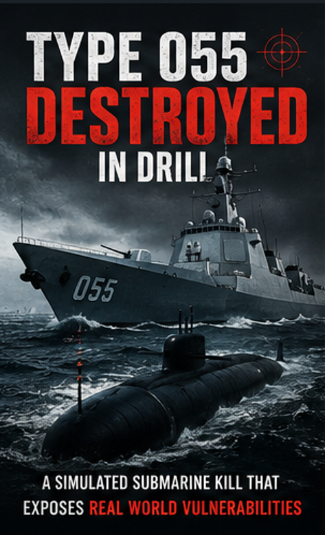 silent811sd's tweet photo. The reported submarine success against a Type 055 shows why naval warfare cannot be reduced to platform comparisons. A ship can appear superior on paper while still facing serious tactical vulnerabilities. #Type055 #PLANavy https://t.co/WEzQikJdMy
