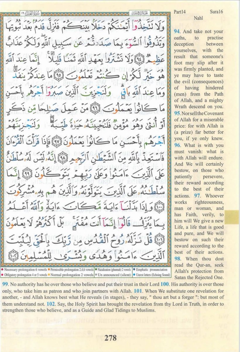 IdrisAOni1's tweet photo. Pages of the Glorius Qur'ān today, Sunday 9/8/26, al-Naḥl (16): 88-102 tafakkur verse 16: 97

Theme: Righteousness is not measured by gender or subjective to gender bias, both men and women are required to be good believers and righteous in deeds

{مَنۡ عَمِلَ صَـٰلِحࣰا مِّن ذَكَرٍ أَوۡ أُنثَىٰ وَهُوَ مُؤۡمِنࣱ فَلَنُحۡیِیَنَّهُۥ حَیَوٰةࣰ طَیِّبَةࣰۖ وَلَنَجۡزِیَنَّهُمۡ أَجۡرَهُم بِأَحۡسَنِ مَا كَانُوا۟ یَعۡمَلُونَ}

"Whoever does righteousness, whether male or female, while he is a believer - We will surely cause him to live a good life, and We will surely give them their reward [in the Hereafter] according to the best of what they used to do".

LESSONS:
1. Righteousness is open to both men and women. Allah makes no distinction between male and female in access to spiritual excellence and divine reward. What ultimately gives a person worth before Allah is sincere faith expressed through righteous conduct.

2. Faith and good deeds belong together. The verse connects īmān with righteous action. Faith is not merely something professed by the tongue; its fruits should appear in our worship, character, family relationships, work, honesty, compassion, and dealings with others.

3. The “good life” is greater than material wealth. Allah promises the believer who acts righteously a ḥayāh ṭayyibah, a wholesome and blessed life. It may include lawful provision and worldly comfort, but more importantly, it includes contentment, tranquillity, dignity, gratitude, and a heart that remains connected to Allah even during hardship.

4. True success combines this world and the Hereafter. Islam does not teach us to abandon this life in pursuit of the next. Righteousness brings meaning and goodness to our present existence while preparing us for an infinitely greater reward after death. The believer therefore builds the worldly life without sacrificing the eternal one.

5. No righteous deed is wasted with Allah. Acts of worship, kindness to one's family, honest labour, helping the needy, serving society, forgiving others, and resisting what Allah has forbidden may sometimes go unnoticed by people, but never by Allah. He promises to reward His servants according to the best of what they used to do. Therefore, live righteously even when nobody is watching or applauding, Allah sees, records, and rewards.

May Allah grant us sincere faith and righteous deeds, bless us with a good, peaceful, dignified, and wholesome life, place contentment in our hearts and barakah in our provisions, families, health, knowledge, and endeavours. May He make us steadfast in obedience in ease and hardship, accept the best of our deeds, forgive our shortcomings, and grant us a reward far greater than what we deserve. May our lives be pleasing to Him, our deaths be upon faith, and our final abode be al-Firdaws. Āmīn.