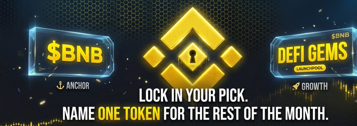 Hasnain3482721's tweet photo. You can only take ONE position in the @Binance ecosystem for the rest of the month

no portfolio diversification, no rebalancing. 📈

​What token are you locking in?

​🔹 Option A: The blue-chip anchor ($BNB)

🔹 Option B: Top-tier ecosystem DeFi / DEX plays

🔹 Option C: High-beta Launchpool & Megadrop listings

​Name your token and state your thesis in the comments 👇

​#Binance #BNBChain #Crypto #Altcoins