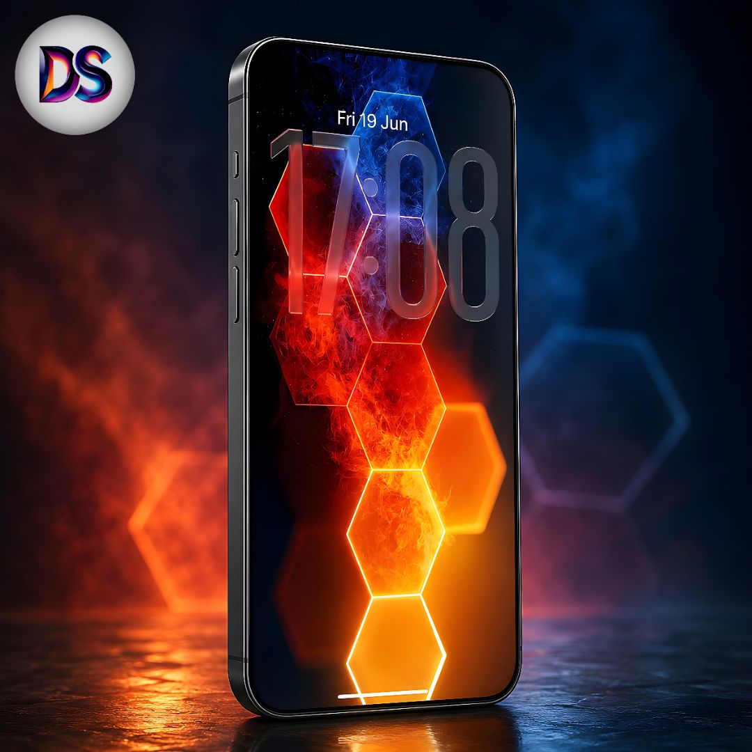 Deep_Screens's tweet photo. Blue smoke at the top, pure molten gold at the bottom โ this one runs hot. ๐
The hexagons act like a temperature scale, shifting from ice-cold blue through deep red into white-hot amber. ๐๐ป
Free today โ yours to keep. ๐
#FreeWallpaper #AIArt https://t.co/avrppMZW4I