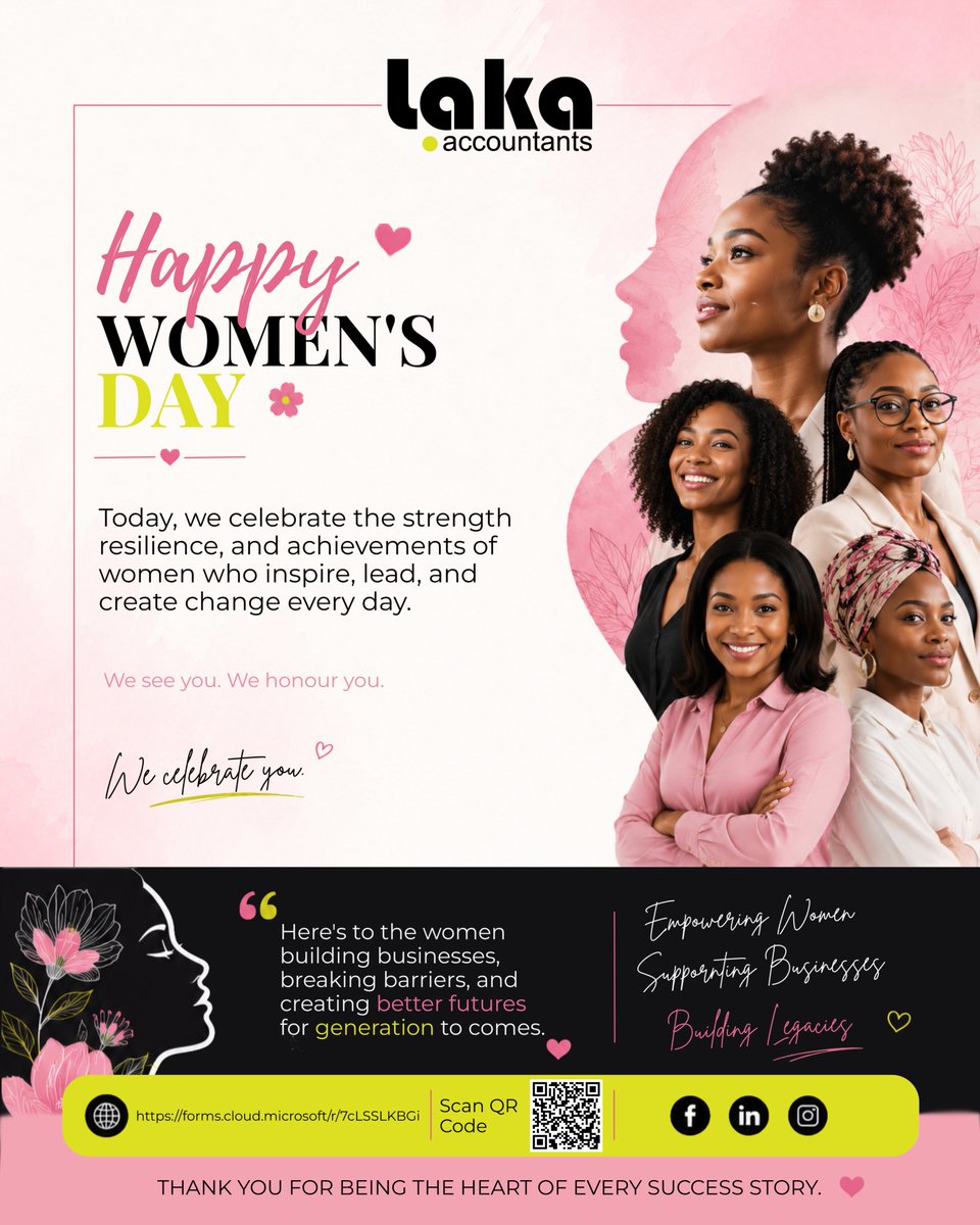 AccountantsLaka's tweet photo. To every woman—thank you for your strength, resilience, and the difference you make every day. You are valued, appreciated, and an inspiration to so many.
Happy Women's Day! 💐❤️

Accounting, Tax &amp; Advisory Solutions: https://t.co/m3QAxhSSOj

#LakaAccountants #WomensDay https://t.co/SFvyTjvNSQ