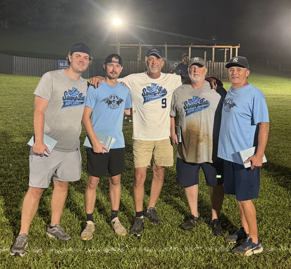 TJPalese's tweet photo. 4th Annual Summer Sua Sponte Wiffle Ball Field Wiffleball Tournament Champions-“Swamp Bats”🦇#Wiffleball https://t.co/ZSuLhH3vQX