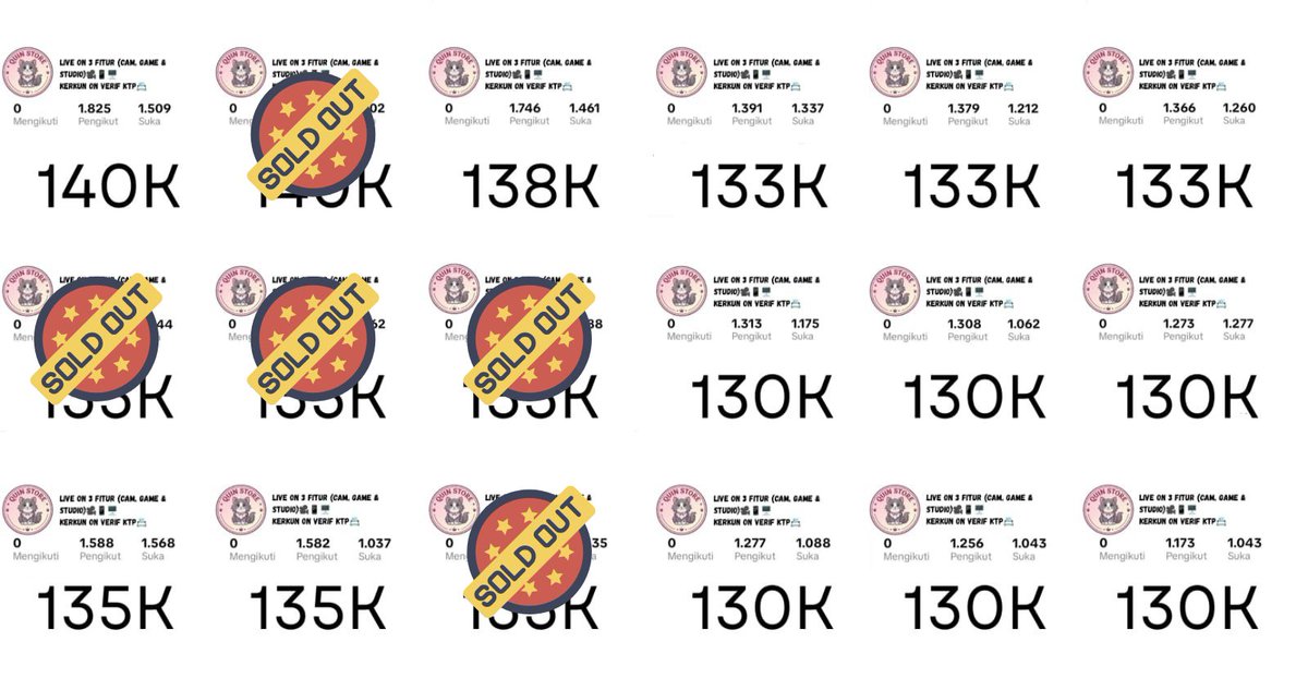 quinmystore's tweet photo. akun tiktok ex pemakaian pribadi live+tiktokshop aman folls indo data siap ganti nominus. harga/nego         

wts wtb need acc jual beli akun tiktok #zonauang #ZonaBA https://t.co/5tfZJ6R0aH