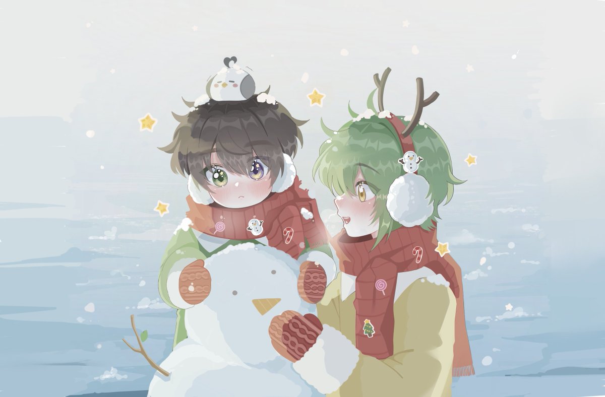 Therealtaika's tweet photo. Finding little moments of joy while playing in the snow. ❄️☃️✨
#oc https://t.co/QVvovQtCmY