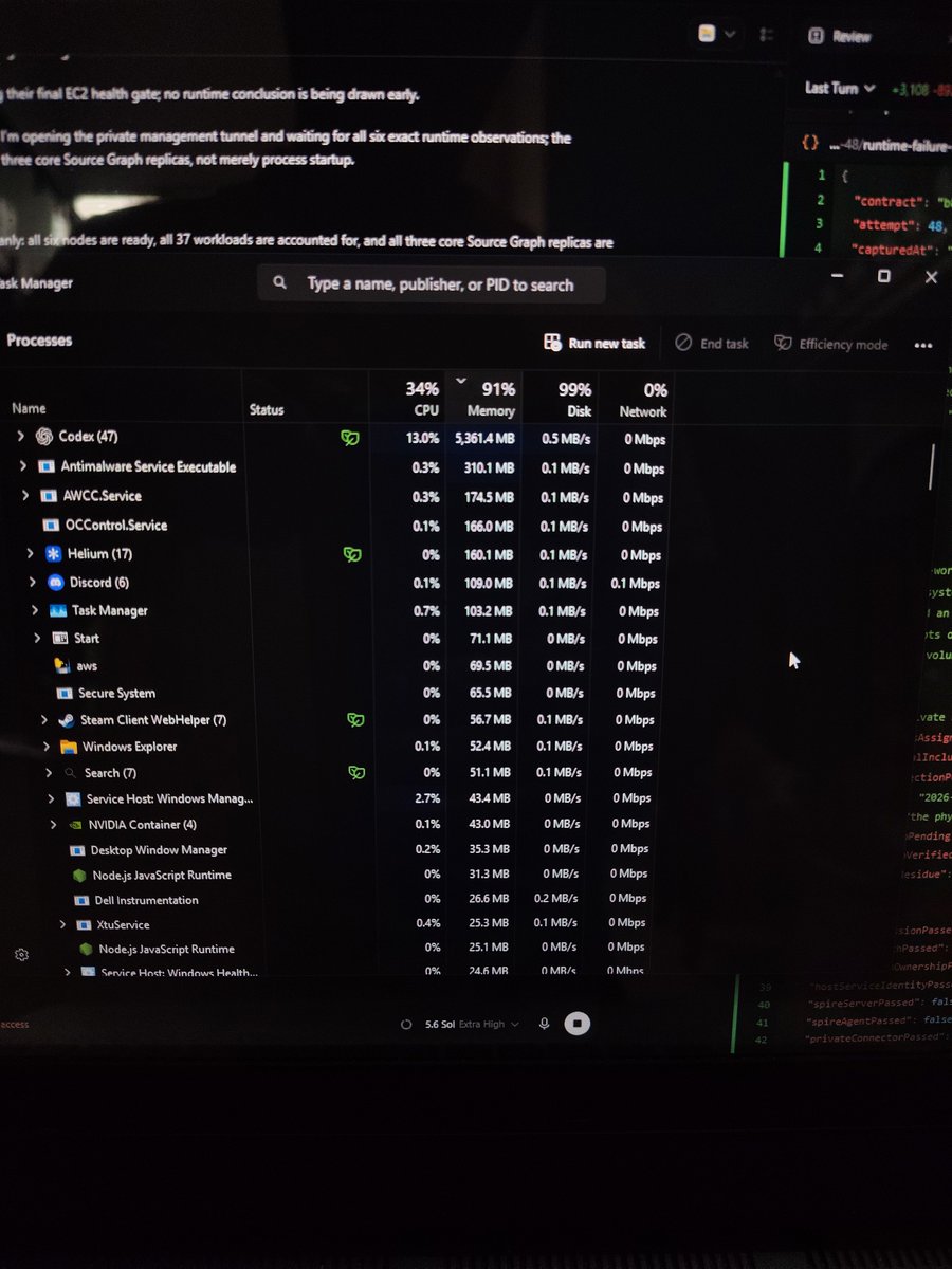 pb_rockz's tweet photo. Looks like @thsottiaux want's me to switch to T3Code for big projects. https://t.co/b3bocAkZfz