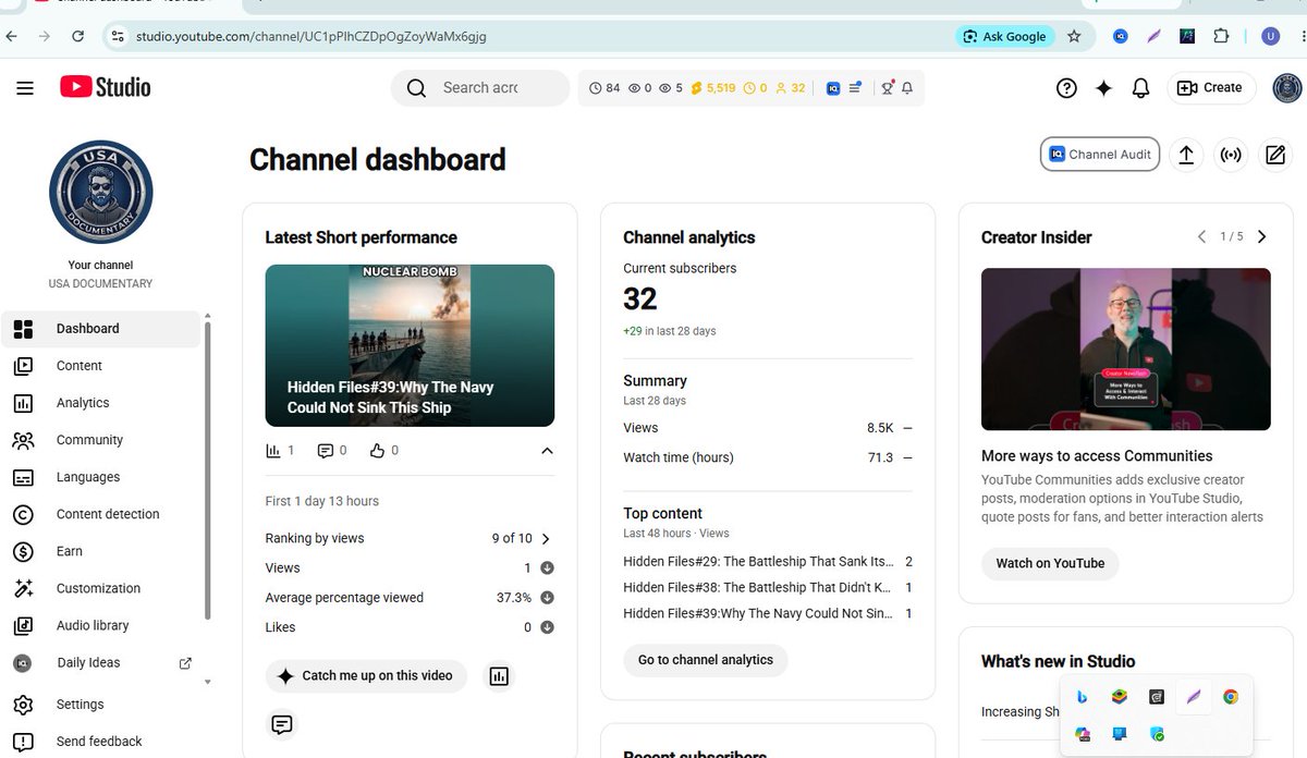 mdrobeul765's tweet photo. @TeamYouTube my Shorts channel "USA Documentary" has 2 videos stuck at 0-1 views for 35+ 
hours, while previous videos got 500-650+ views normally. No copyright or 
Community Guidelines issues, both Public. Views even dropped on one video. 
Can someone check this? https://t.co/4WN9NtpGvj