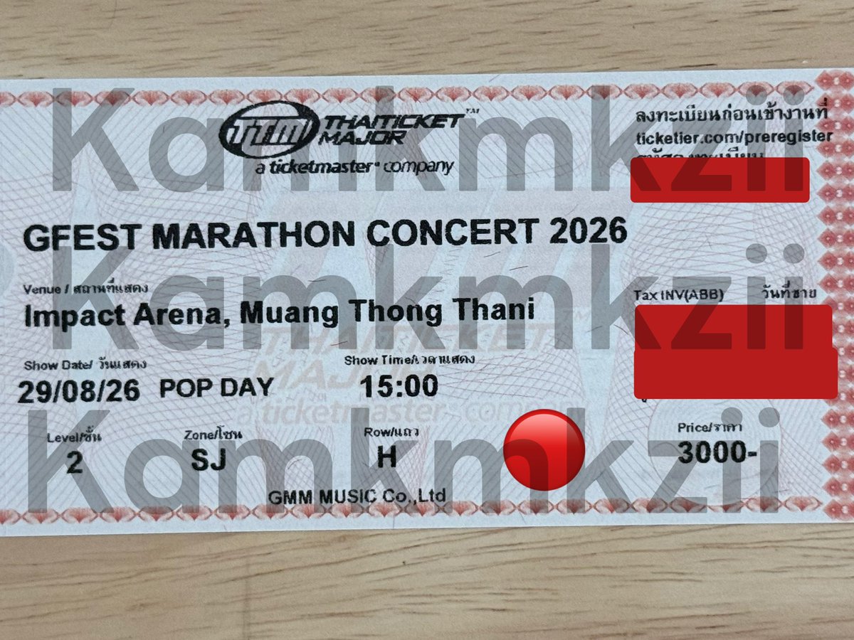 kamkmkzii's tweet photo. 🎫 ปล่อยบัตร POP DAY 1 ใบ
Zone : SJ (Roll H)
บัตร 3,000 ฿
ปล่อย 3,500 ฿
แลกบัตรแล้ว นัดรับเซนลาดจ่ายสดได้
#Marathonconcert https://t.co/bPGumj0zUf