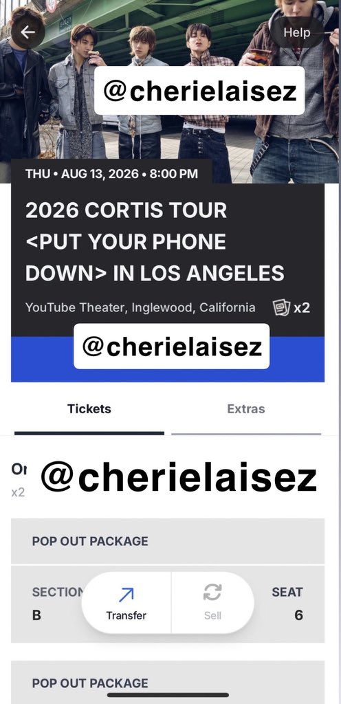 cherielaisez's tweet photo. Selling out VIP SOUNDCHECK TICKETS FOR CORTIS WORLD TOUR PUT YOUR PHONE DOWN IN LOS ANGELES LA FOR YOUTUBE THEATER, INGLEWOOD CALIFORNIA CA.
Transferring through with ticketmaster!! Will
Send id for vip. Lmk if you’re looking 😭

cortis pop out vip ticket august 13th 13/8 #cortis https://t.co/oFlhgwDHAS
