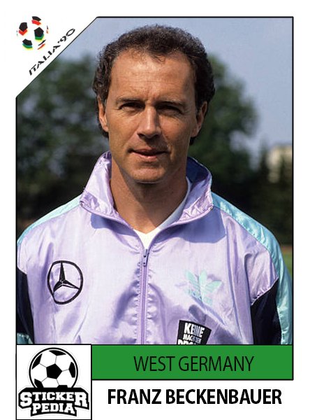 Stickerpedia1's tweet photo. Franz Beckenbauer
West Germany WC 1990
#fifaWorldCup https://t.co/OiNrHcUnj8