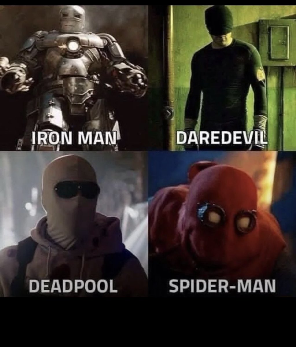 AdanuKrizz's tweet photo. Which MCU hero had the most iconic first suit? https://t.co/dzaXpDrtBs