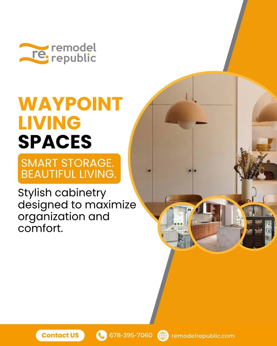 RemodelRep's tweet photo. Smart storage meets beautiful living with Waypoint Living Spaces. Stylish cabinetry designed to maximize organization, functionality, and comfort in your home.

📞 +1 678-395-7060
🌐 https://t.co/DzHRiiWpp8
#RemodelRepublic #WaypointLivingSpaces #CustomCabinetry #HomeRemodeling https://t.co/tzhzMconK1