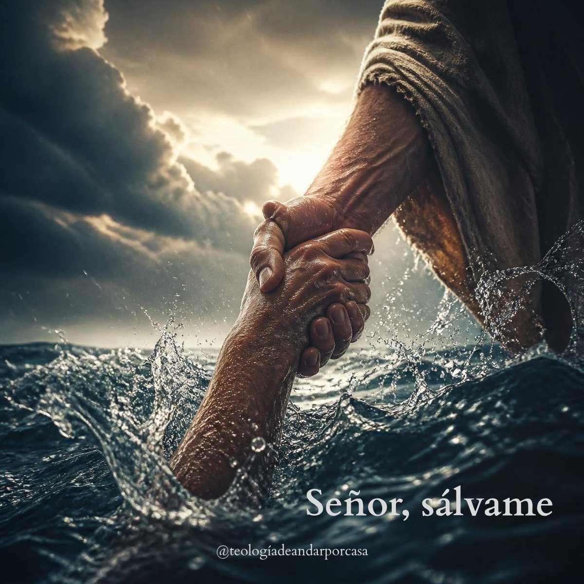 teologiadapc's tweet photo. «Señor, sálvame».
Enseguida Jesús extendió la mano, lo agarró y le dijo:
«¡Hombre de poca fe! ¿Por qué has dudado?».
En cuanto subieron a la barca amainó el viento.
Los de la barca se postraron ante él diciendo:
«Realmente eres Hijo de Dios».
(Mt 14, 22-33) #EvangelioDelDía https://t.co/r5W8VNRiWZ