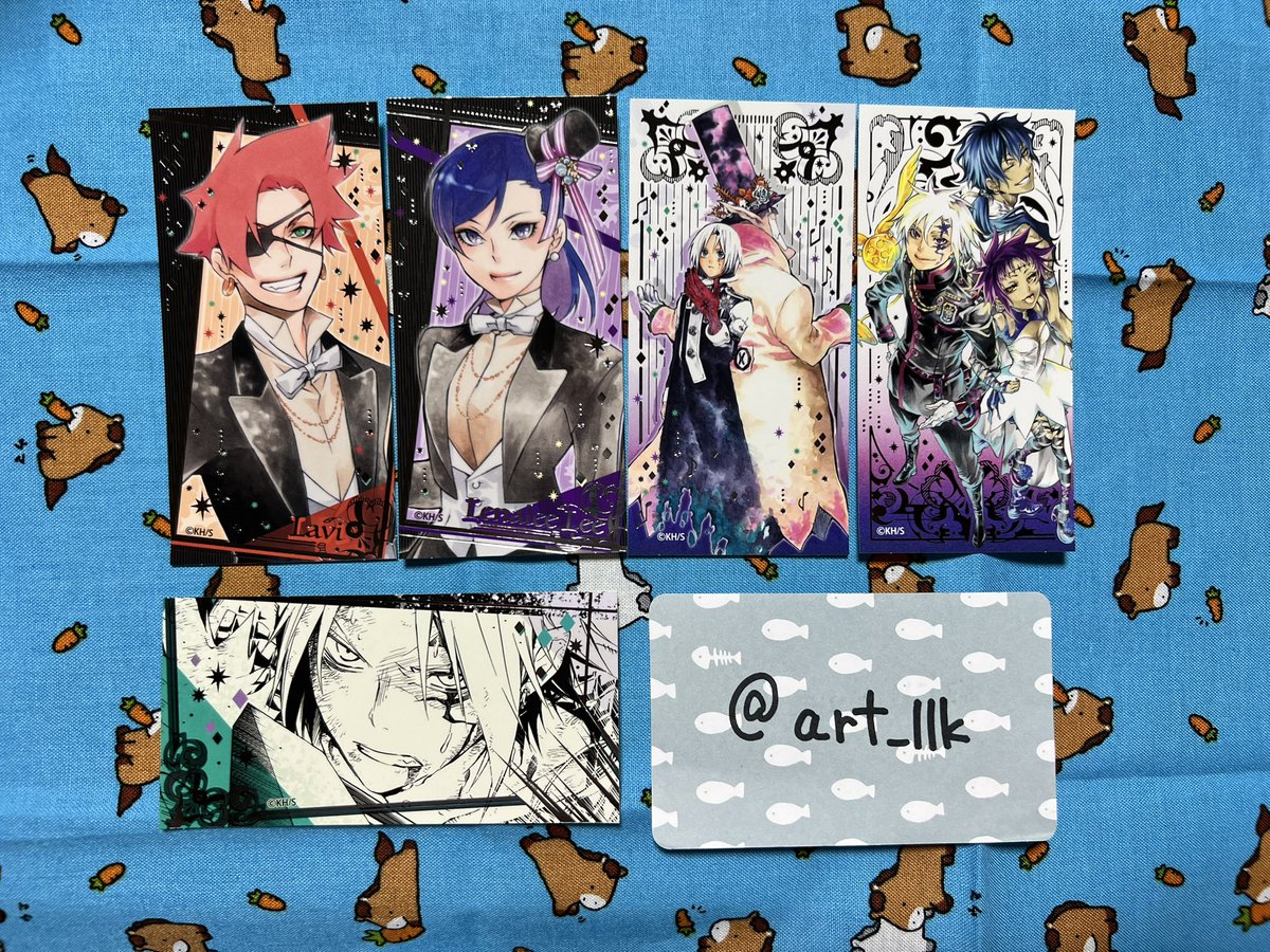 art_llk's tweet photo. 【交換】 D.Gray-man Dグレ 箔押しステッカーコレクション 第1弾

譲） ラビ リナリー アレン アレン&amp;千年伯爵 アレン&amp;ティキ&amp;ロード

求） 神田 単体 ＞＞＞ 神田いる物2種

郵送
検索からもお気軽にお声掛けください。 https://t.co/COGnTjIFPn