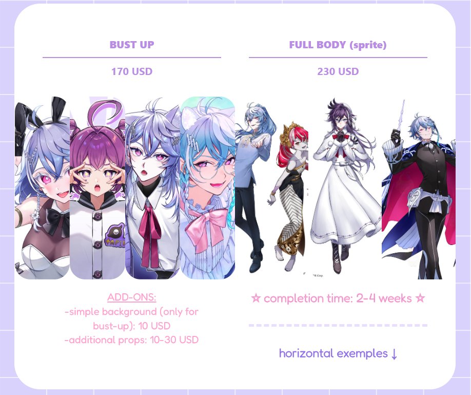kumaaa_yay's tweet photo. Commissions open! :3c

Bust up - Full body - Chibi - Chara page - Surprise me available through google form and Vgen!

(More info on my website) https://t.co/0IFbMxUkqb