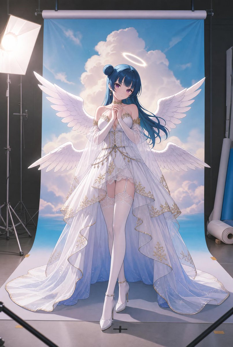 eran_1040's tweet photo. こんにちは～
ののちさんのお衣装2点おかりしましたよ～👼
折角、対の衣装なのでこんな感じにしてみました～
遊び心も必要かな？って感じで背景は・・・
ちょっと人物に対してスクリーンが小さいんじゃない？ってツッコミは受け付けません～🤣😇
#AIart️️️️️️️️️️️️️️️️️️️️️️️️️️️️️️️️️️️️️️️️️️️️️️️️️️️ #AIイラスト