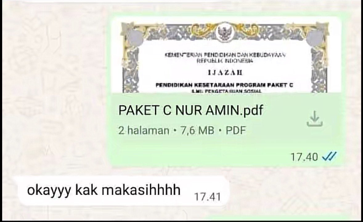 osissmalan's tweet photo. ✨OPEN JASA PEMBUATAN DOKUMEN✨

✅Jasa pembuatan NPWP
✅Jasa pembuatan &amp; perpanjang SIM
✅Jasa pembuatan ijazah 
✅Jasa pembuatan surat nikah
✅Jasa pembuatan KTP / KK / SKCK
✅Jasa edit file dokumen DLL

✨FAST PROSES &amp; TERJAMIN ASLI✨
https://t.co/ct0nmmGUf6
#zonauang https://t.co/SuEuQfvIyh