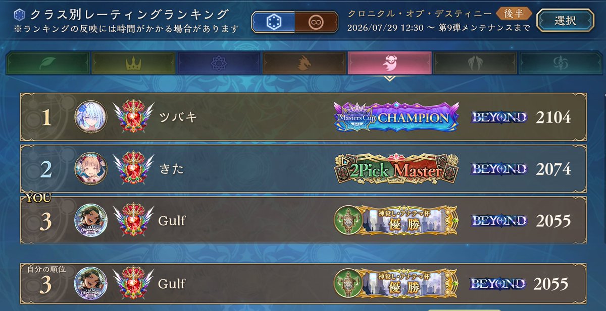 gulf_sv's tweet photo. 3位きた https://t.co/tpMNMCFMZz