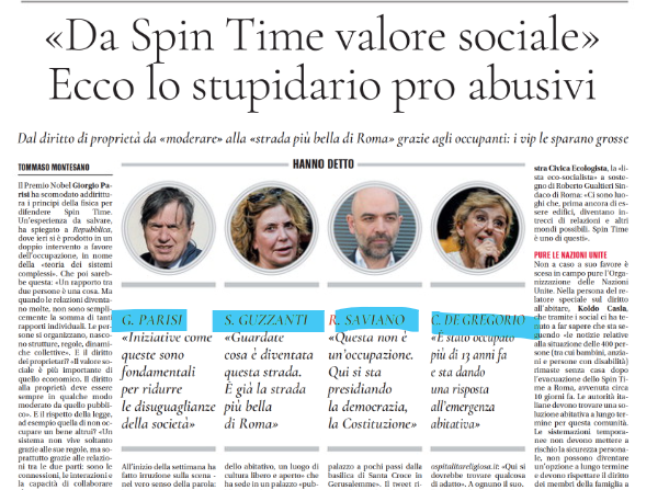 Siddh60's tweet photo. Poker di cazzate.
#Parisi il teppista che decideva chi poteva parlare e chi no
#Saviano il #PR della camorra
#Concita la sciacquetta in fuga dalle torte @concitadeg
#Guzzanti tipica rappresentante di #RAI3 ai tempi bui di #TeleKabul, comunista fuori tempo massimo.
Mai più #SpinTime! Pensate agli italiani onesti.