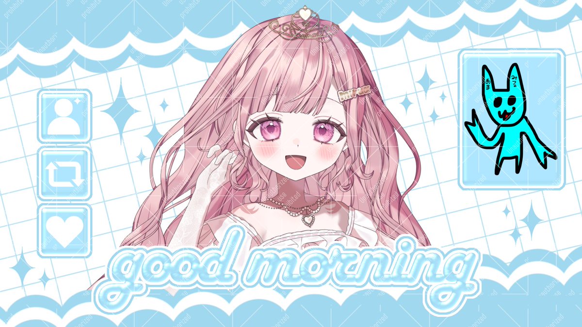 amaki_mirua's tweet photo. .                      (\∞(\
　　　　　 　（ᴗˬᴗ*)
　 ☆*ﾟ*｡　｡*ﾟUU )
　*｡　 　☆　 　*U U
　 ﾟ* おはみるあ〜♔🩷♔
　　ﾟ*｡            ｡*ﾟ
　　   　ﾟ*｡｡*ﾟ https://t.co/Ix124kr7VX