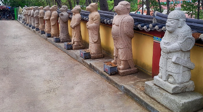 net_asobi's tweet photo. たぶんすでに有名な場所だと思いますが
もし韓国の釜山へ旅行に行かれるなら
「海東龍宮寺」をおすすめします。

お寺が海のすぐそばに建てられている、とても珍しい造りなのでお寺から眺める海の景色が本当に素晴らしいです。

家族と一緒でも、恋人と一緒でも、誰と訪れても楽しめる、旅行先としてとても良い選択肢だと思います。