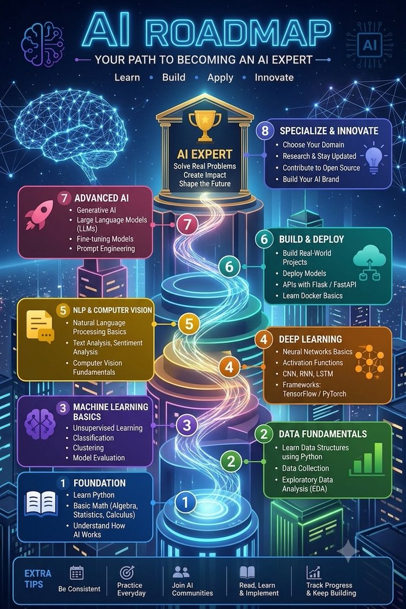 Your Complete AI Learning Roadmap Mastering Artificial Intelligence ...