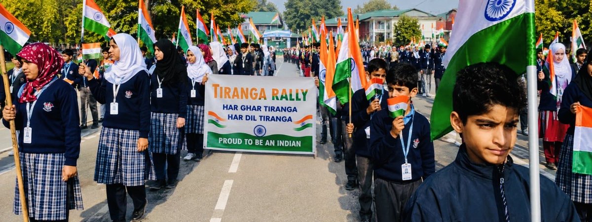 infokupwara's tweet photo. “Young hands carrying the Tricolour with pride — heartwarming moments from today’s Tiranga rallies being organised across the district, with honour and enthusiasm! #HarGharTiranga 
@dicbandipora  @DivComKash  @dckupwara  @Shrikant_2191 https://t.co/HWqaP4WFs2