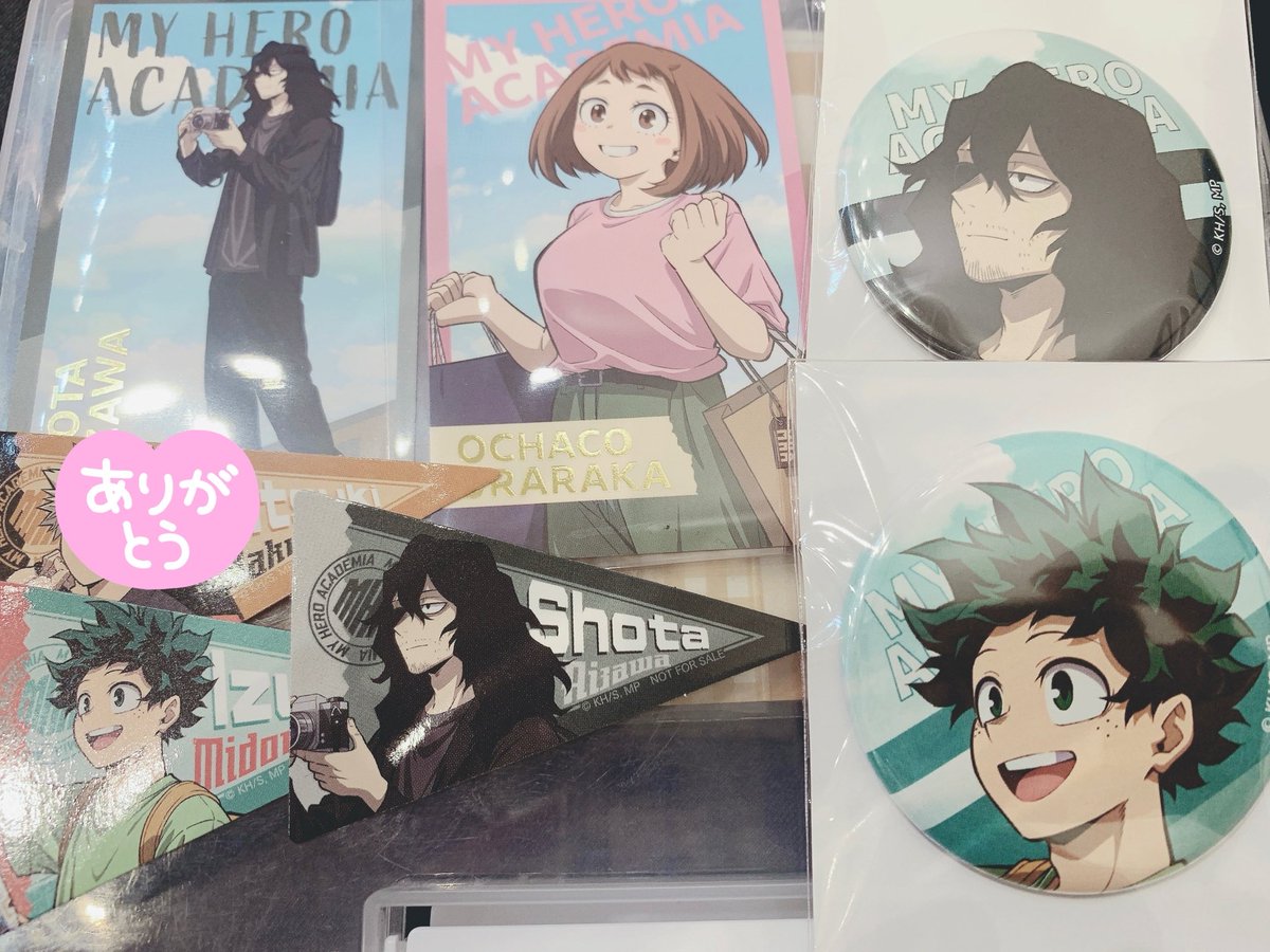 aHliEoL2UANTRt7's tweet photo. 【交換】僕のヒーローアカデミア ヒロアカ アニメイト ご当地フェア 特典 ステッカー 缶バッジ ビジュアルテコレクション

譲)
緑谷、相澤、麗日

求)
轟

纏めての方優先
都内手渡し優先です。
検索より気軽にお声がけください🌷 https://t.co/NiV5sO0EN6
