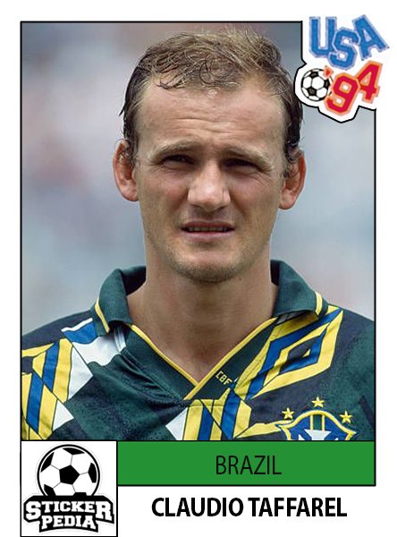 Stickerpedia1's tweet photo. Claudio Taffarel
Brazil WC 1994
#fifaWorldCup https://t.co/9qHUW44mjN