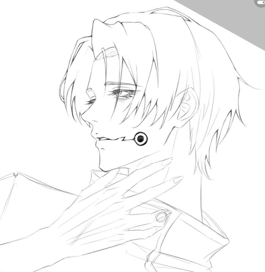 Ha1to_0808's tweet photo. 配信で乙骨くん描いたよ〜.ᐟ.ᐟ https://t.co/RKjC4sX90C