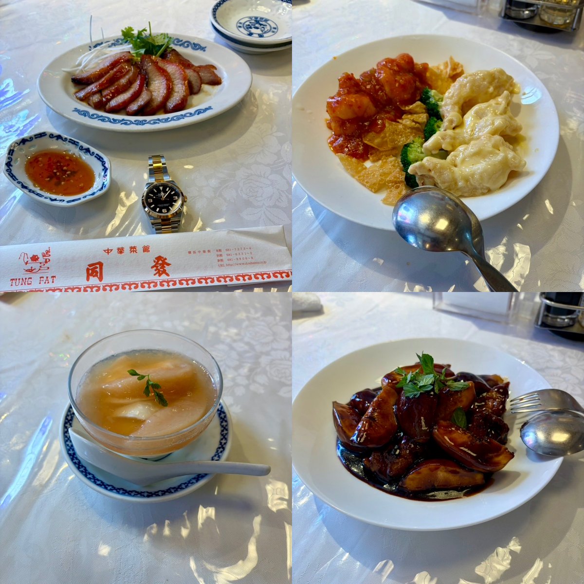 Tony19684166's tweet photo. 横浜中華街の「同發」でランチ。

いちじくの酢豚が最高に美味しかった！
そしてエビチリは、あまりの美味しさにおかわりしてまさかの2皿。
大満足の中華ランチでした。

#横浜中華街 #同發 #中華料理 #ランチ #酢豚 #いちじくの酢豚 #エビチリ https://t.co/6v5UzjfZek