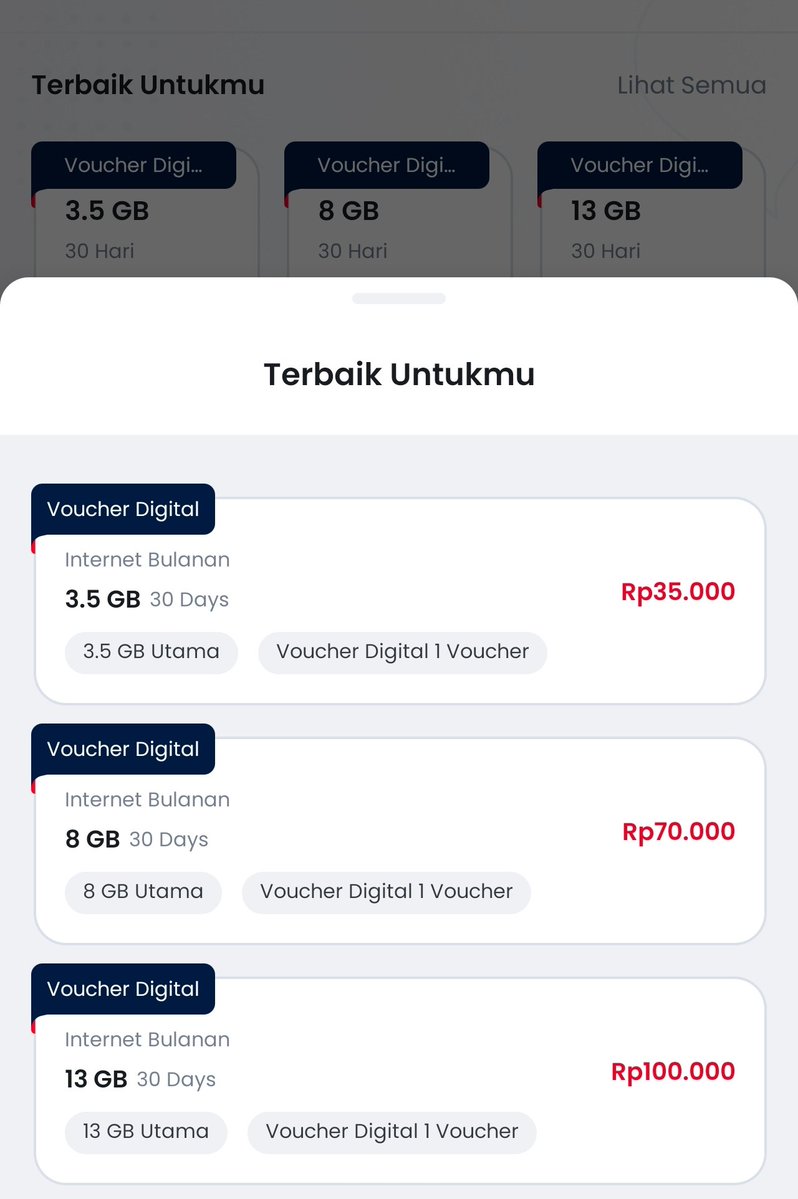 vickyelkhaer_'s tweet photo. @svank_90ndez @Telkomsel Setelah saya cek Paket SIMPATI Terbaik Untukmu, begini penampakan paket data yang disediakan. Bukannya mentaati mutlak Putusan MK Nomor 273/PUU-XXIII/2025. Telkomsel justru menjadikan putusan tsb sebuah opsi alih-alih menjadi landasan hukum tetap dan mengikat. https://t.co/qpkCfQuDmn