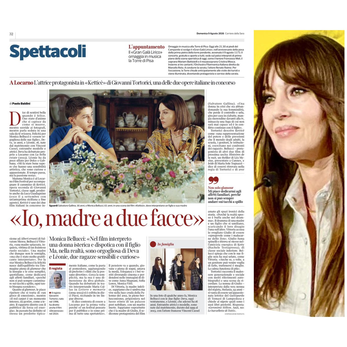 pabaldini's tweet photo. 🔴🎞️🔴 #MarilynMagazine #MM @Corriere @7Corriere @pabaldini 🫵#MonicaBellucci a @FilmFestLocarno #LocarnoFF79 #Locarno79 madre inquieta per #Ketticè di #GiovanniTortorici prodotto da #LucaGuadagnino 🔜 “Orgogliosa delle mie figlie attrici e modelle” 🔜 https://t.co/Uako7Qr7xx 🎵 https://t.co/0UyEXDSnd4