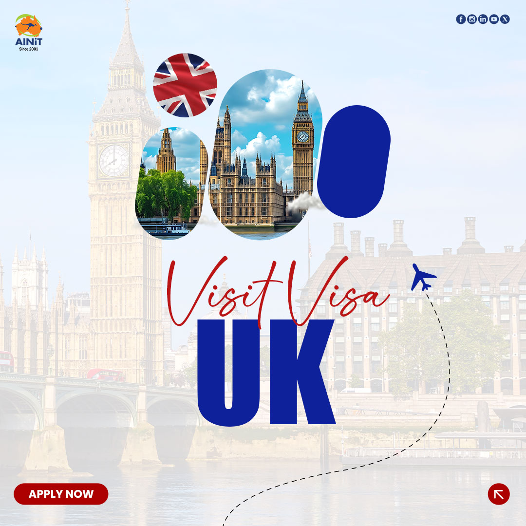 AINiTCS's tweet photo. UK calling! 📞✨ Get your visit visa sorted with the experts at AINiT. Fast, reliable, and trusted since 2001.
⏳ Start your application today!
#VisitUK #VisaServices #AINiT https://t.co/80t6MbgdZu