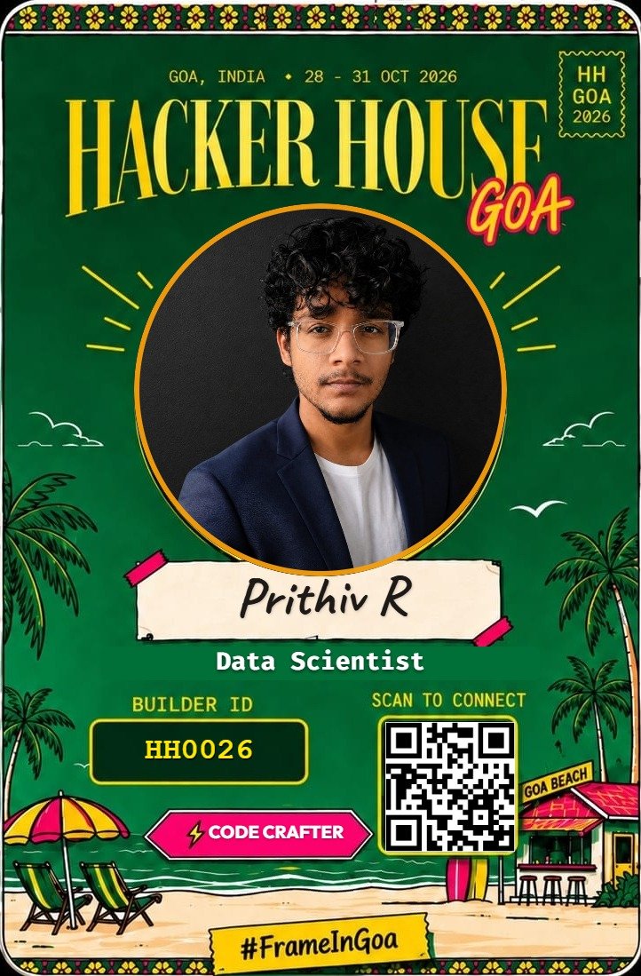 prddparker's tweet photo. 🌴 Our Hacker House Goa Builder Card is ready!

👥 Team Hexecutioners

Built our own customizable Builder Card with X profile frame, developer and team details with front &amp; back ID card.

Create yours now:
https://t.co/3oiOJrzuCe

#FrameInGoa #HHGoa2026 https://t.co/satpiOvSzY