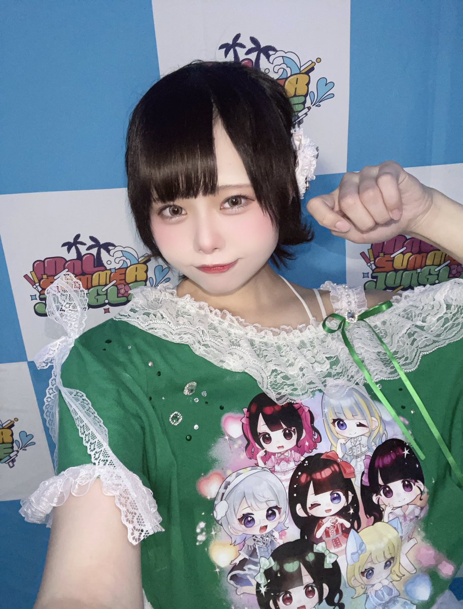 lnan_nono's tweet photo. 『Lって何のLですか？』
💚緑色担当　花丸のの　です！💚

『IDOL SUMMER JUNGLE 2026』ありがとうございました！

ぶっ倒れるかと思うぐらいのライブがとてもとても楽しくて、これが夏フェスかとなったよㅠ ̫ㅠ♡
他のアイドルさんやファンの方々の熱量もすごくて、涙が出るほど楽しくて、あぁわたしはこういうライブがしたいなと再認識しました。憧れは止められないね、

ライブ中きみへレスを送るのも、レスを受け取ってくれたときの反応も、後ろで楽しんでる姿も、全部全部楽しくて愛おしくて、全部を記憶に留めたくて、楽しくて必死な15分間でしたㅠ ̫ㅠ♡

暑い中見てくれて、特典会や縁日にも来てくれて、本当にありがとう(っ ̫ ; ˘)
夏の暑い日に来てくれるかなとか ののとの思い出は別にかなとか 思ったよりも不安だったみたいで、会いに来てもらえてうれしかった(っ ̫ ; ˘)
初めましての方もたくさん遊びに来てくれて、少しでも楽しいと思ってもらえたことが嬉しかったです(っ ̫ ; ˘)また会えますように(  ᐡ ᴗ͈  ̫ ᴗ͈ )ノ

うにを含めた7人で、まだまだ夏を楽しみたいです！！サマジャン終わったからといって夏は終わりません！！！！
駆け抜けて、最高の思い出にしようね！✊🏻

うちら(おれらと君たち)の夏終わらせないよー！🤩