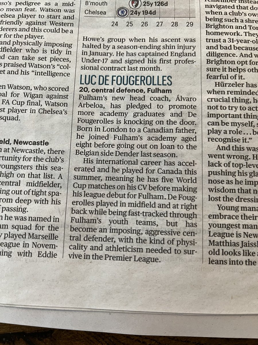 jasondcampbell's tweet photo. In today’s Sunday Times. The youngsters to watch in the Premier League #ffc https://t.co/Sb5E5WEXN2