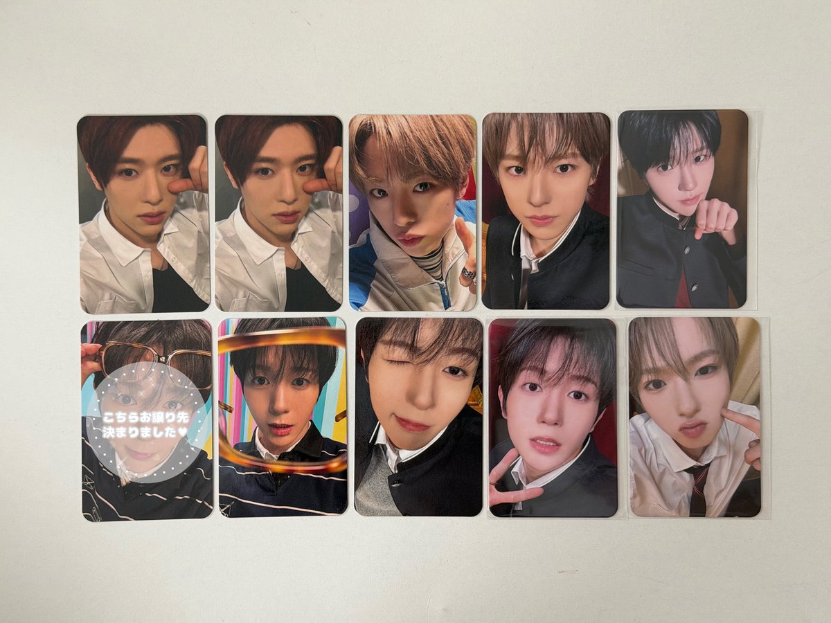 rl9can's tweet photo. NCT WISH ウィシ トレカ 交換 BOY MEETS GIRL YO-I-DON 

（ 譲 ）　シオン ユウシ ジェヒ リョウ サクヤ

（ 求 ）　2枚目 リク

郵送または8/14めざましライブでも手渡し交換可能です◎
お気軽にお声かけください (⸝⸝ˆ◝ ·̫ ◜ˆ⸝⸝)♡ https://t.co/rDUxVGTIQP