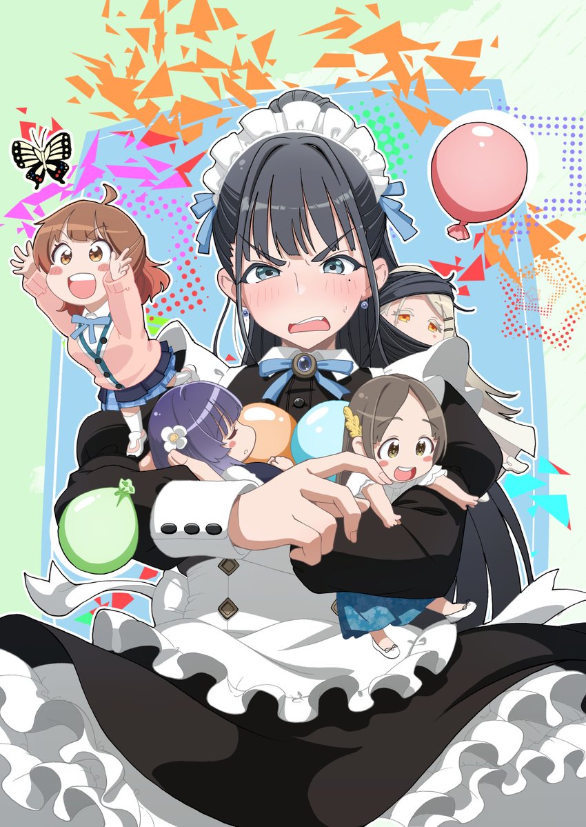 kazuma7kawamura's tweet photo. メイド雨夜燕と生徒会一年組とたまたま通りがかったら燕の髪に絡め取られた篠澤広

#初星学園の騒乱
#学マス二次創作
#学マス https://t.co/8nCLoKDUQd