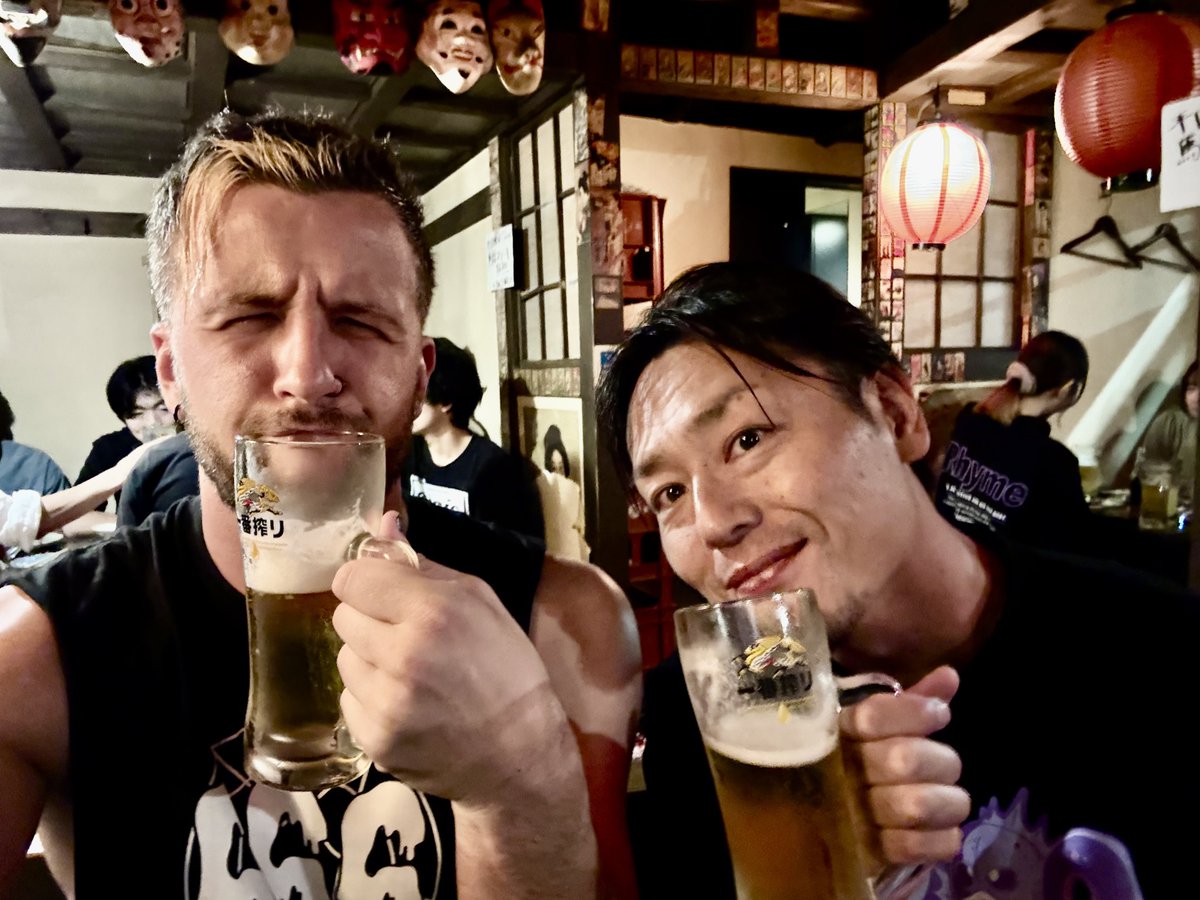 OBEYBrookes's tweet photo. 今夜、HARASHIMAさんにそっくりな人と試合をしたんですが、名前が全く違ったので、ご本人じゃなかったみたいですね……
まあ、そのあと居酒屋で偶然HARASHIMAさんにお会いしましたが、お元気そうでしたよ！よし！✨
#pr666 https://t.co/QvZrIechdf
