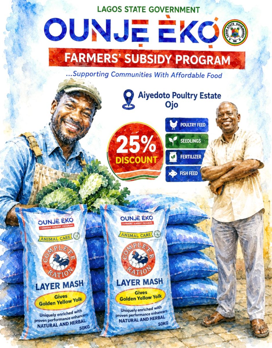 Abi_Olusanya's tweet photo. What happens after?

I have been thinking a lot lately about what happens after an intervention ends, because in government we spend so much time dealing with the problem immediately in front of us that there is not always enough time to think about what the same problem might look like six months or a year later. Food prices are rising, farmers are complaining about the cost of inputs, consumers are struggling with what they are meeting in the market, and naturally there is an expectation that government should do something about it. Sometimes we simply have to, because people are dealing with the problem today, farmers still have to plant when the season comes, and households still have to find a way to put food on the table while the longer and more difficult solutions are being worked through.

We saw some of this with the Ounje Eko farmer subsidy programme, where we were trying to address food prices from the production end by reducing some of the costs farmers were carrying. The thinking made sense because feed, fertilizer, seedlings and several other inputs had become increasingly expensive, and there was only so much of that additional cost a farmer could absorb before passing it on. Eventually, the cost moves through the food chain and arrives in the market, where the consumer experiences it simply as another increase in the price of food.

Our intervention was therefore to work with manufacturers and suppliers to subsidize some of these inputs for farmers, rather than waiting until the food had been produced and then trying to intervene only at the point where the consumer was buying it. If we could reduce what it cost the farmer to produce, then we had a better chance of influencing the price at which that food eventually entered the market, and for a period we saw exactly that happen. Farmers got some relief on their production costs and prices responded, which was important at a time when both producers and consumers were under considerable pressure.

A few months later, however, many of those farmers were back in the same market buying the same inputs at prices that remained high, and gradually we found ourselves confronting much of the same problem again. I have thought about that quite a bit because it made me question what exactly we had changed. The intervention had done what it was intended to do during the period in which it operated, but the price of the inputs themselves had not fundamentally changed; what we had changed, for that period, was how much of that price the farmer had to bear.

There is an important distinction there which I probably understand better now than I did before. If fertilizer is expensive because the components required to produce it are expensive, or because energy, transportation, foreign exchange and financing have increased the cost of getting it to the farmer, subsidizing the final price certainly gives the farmer some relief, but it does not necessarily change any of those things. The same applies to feed. If the cost of maize and soybean is rising, energy is expensive, transportation costs have increased and the manufacturer is financing production at a high cost, then helping the farmer pay less for feed during one production cycle does not remove the factors that made the feed expensive in the first place.

None of this means that the intervention was unnecessary or that I would not support a similar intervention when circumstances require it. There are periods when the pressure on farmers and households becomes so significant that waiting for every structural problem to be resolved before the agency of government acts would make little sense, particularly with food, where the consequences of doing nothing can be felt very quickly. What it has changed for me is how I think about what that intervention is expected to achieve and, perhaps more importantly, what must continue after it has ended.

Sometimes what an intervention gives us is enough breathing room for a farmer to get through another production cycle, for production not to fall as sharply as it otherwise might have, or for consumers to experience some relief while more fundamental problems are being addressed. There is real value in that, but I have also become more careful about confusing that relief with a permanent change in the system, because the two are not necessarily the same thing.

When the same pressure begins to return after an intervention has ended, the conversation has to move beyond how we subsidize the next production cycle and towards why the cost keeps returning in the first place. That takes us into questions that are inevitably more complicated because the answer may lie in how much of what our farmers use is produced locally, what manufacturers themselves are paying for their raw materials, the cost and reliability of energy, transportation, access to finance, foreign exchange exposure, the scale at which inputs are being produced, the number of intermediaries between the manufacturer and the farmer, and even the way farmers purchase inputs, often individually, in relatively small quantities and at the point in the season when everybody else is trying to buy the same thing.

Once you begin to look at it that way, the issue is no longer simply the price of an input. It becomes a much broader question about the system that produces, finances, distributes and eventually sells that input to the farmer, and it also begins to explain why reducing the price at the very end of that chain can be effective for a period without necessarily changing the economics that created the price.

This has probably been one of the more important shifts in the way I think about food policy since coming into government. Earlier on, I was naturally very interested in whether an intervention achieved the objective we had set for it, and I still am, because government must be able to demonstrate that programmes have delivered what they were designed to deliver. Increasingly, however, I also find myself looking several months beyond the intervention and asking what remained after we stopped supporting it, because that often tells me something quite different about how much of the underlying problem we actually addressed.

If farmers can continue producing at a lower cost after an intervention ends, then something more fundamental may have changed. If a new distribution arrangement continues to reduce the cost of getting produce to market without government having to support every transaction, then we may have altered part of the system itself. If farmers begin aggregating their demand and buying directly from manufacturers because an intervention brought them together in the first place, then the value of the programme may continue long after the subsidy has disappeared. On the other hand, if every participant simply returns to exactly the same conditions that existed before the intervention, then we may have provided very necessary relief without yet changing the structure that made the relief necessary.

I think there is room for both kinds of government action, particularly in a food system as large and complicated as ours. There will be periods when immediate intervention is necessary because the pressure is happening now and people cannot wait for solutions that may take several years to mature, but there also has to be a point at which we return to the problem that made the intervention necessary and begin the slower work of changing it.

For the Ounje Eko farmer subsidy programme, that means going back beyond the amount the farmer eventually paid and looking again at why those inputs cost what they did in the first place, whether there are parts of that cost that can be permanently reduced, whether local production can be expanded, whether farmers can purchase differently, whether aggregation can improve their bargaining position, whether financing can be structured better, and where government intervention can help create changes that continue even when government is no longer paying part of the bill.

This is what I now mean when I ask “What happens after?”. I am not only interested in what happened while an intervention was running, because that tells us whether we responded to the immediate problem; I am increasingly interested in what the food system looks like when the intervention is no longer there, because that is often where we begin to see whether we changed the problem itself or simply made it easier to live with for a while.