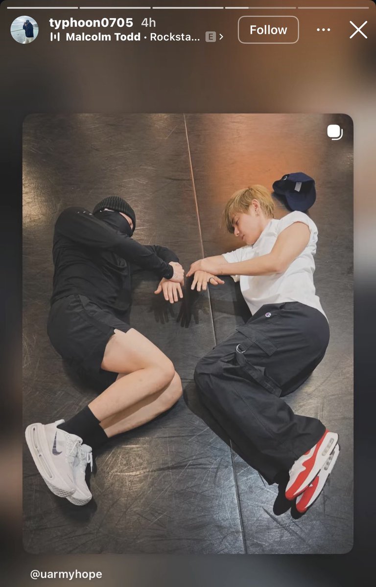 lvthvkook's tweet photo. Tae hoon Lee, Nike's entertainment Marketing director reposted taekook's pic, by Hobi on his IG Story😭.. not him choosing this pic specifically cute https://t.co/6SKVK4jpSF