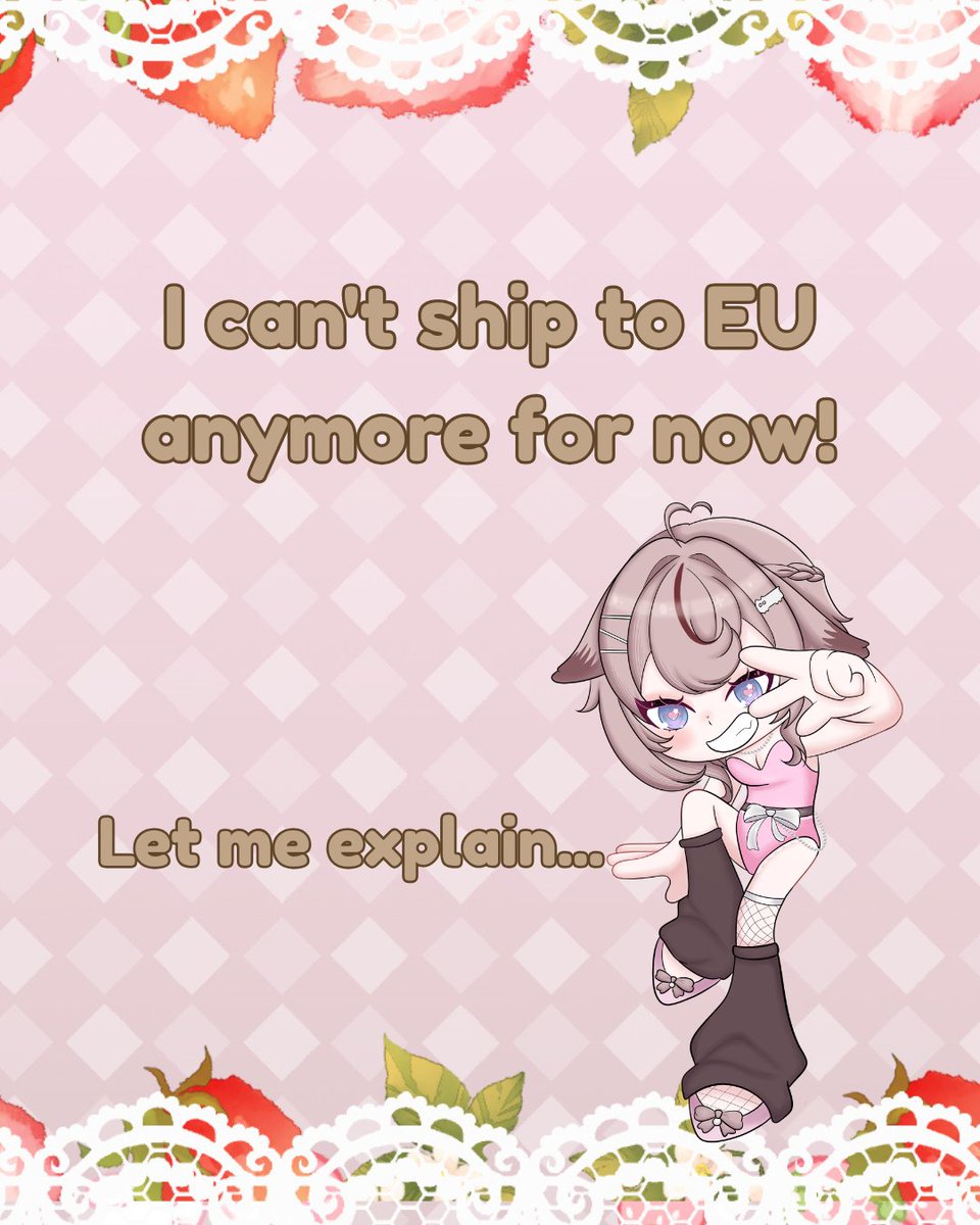 vityacrafts's tweet photo. I am sadly not able to ship to EU countries anymore....

Make sure to check out my store until 12th of August to buy something, if you thought about buying something 💕
It would mean alot to me to get a few orders in before I have to close to EU✨ https://t.co/mIKBbGGHaD
