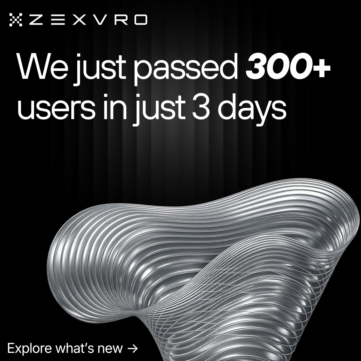 Zexvr0's tweet photo. 🚀 300+ USERS. LESS THAN 3 DAYS.

We’re officially 300+ strong. 🎉

In less than 72 hours, Zexvro has crossed 300+ users — and honestly, this is just the beginning.

Thank you for being part of the journey. 🖤

#Zexvro #Milestone  #BuildInPublic #Startup #Tech #Pune https://t.co/JeyKUgNjcV
