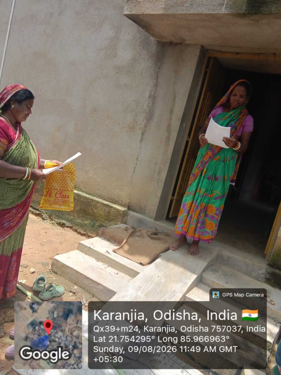 NACKaranjia's tweet photo. Door to door stickering and  awareness  of Aainagat safei surakhsita safei is going on in respect of Karanjia NAC.
@MoHUA_India 
#GarimaScheme
#Safecleaning
#SanitationWorkers
#SurakhitaSafei https://t.co/C9YtBZmSUb